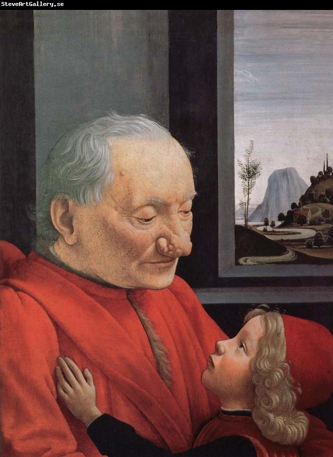 GHIRLANDAIO, Domenico An old man with a boy's portrait